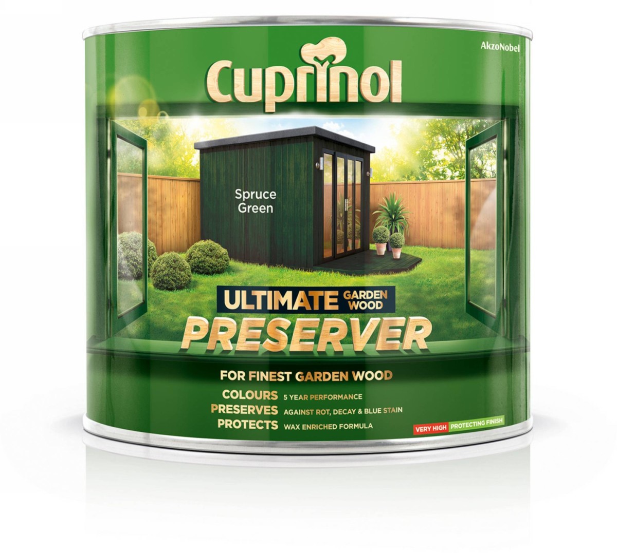 Cuprinol Ultimate Garden Wood Preserver Spruce Green 1L Eakers DIY