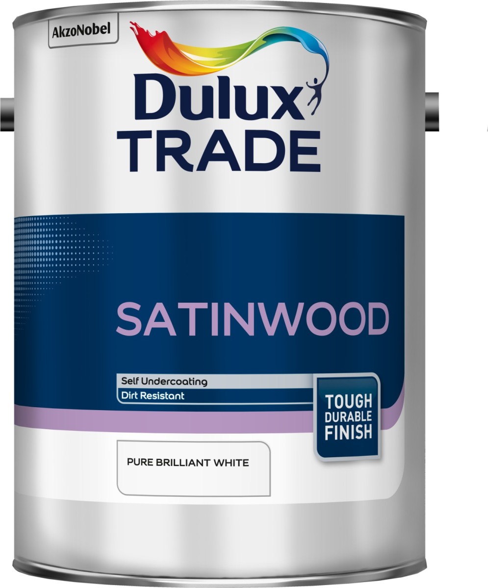 Dulux Trade Satinwood Pure Brilliant White 5l 353454 