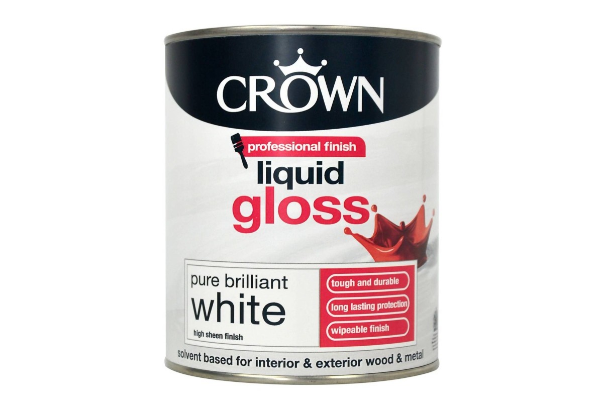 Crown Retail Gloss Brilliant White 750ml - Eakers DIY