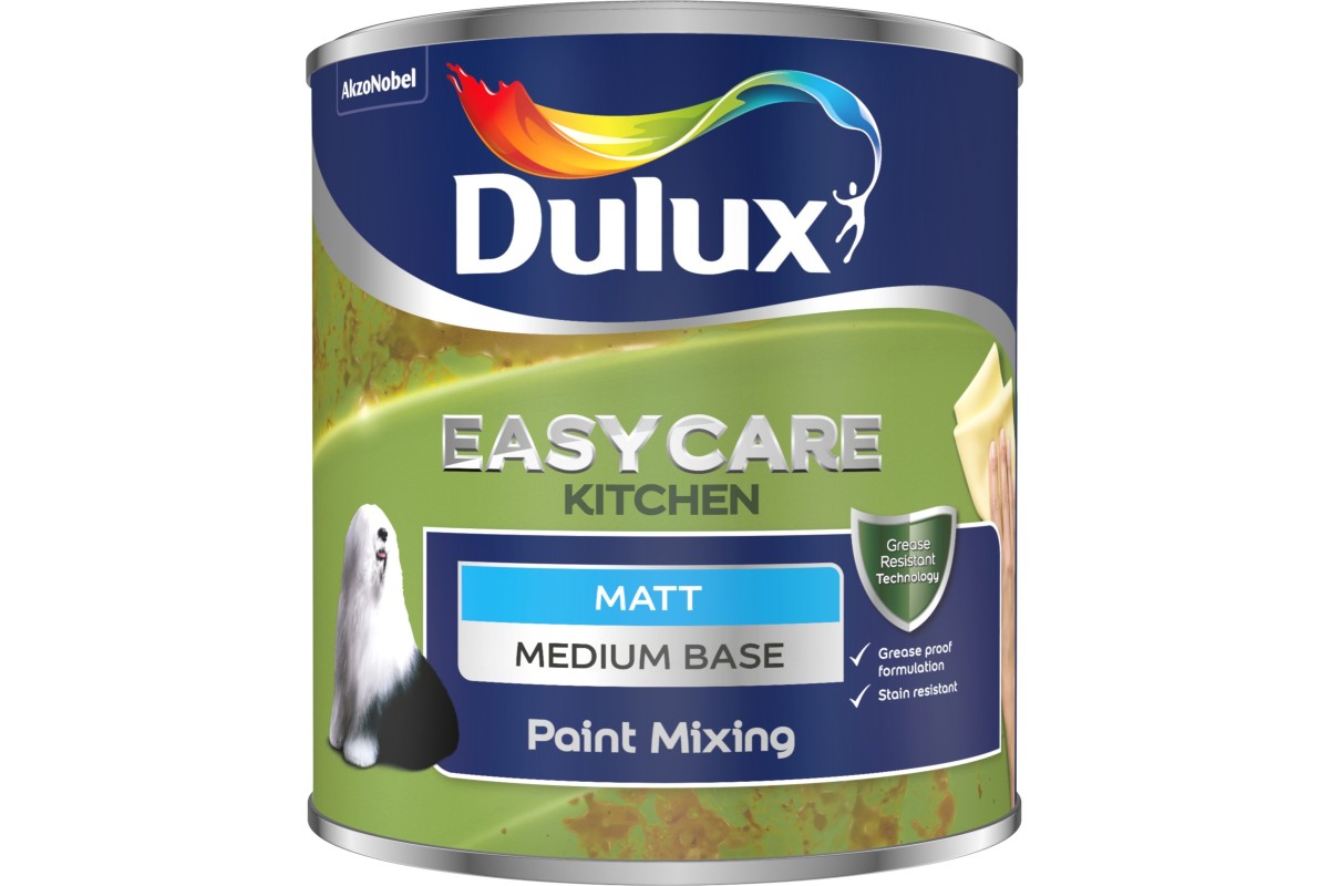 Dulux Colour Mix Easycare Kitchen Matt Medium Base 1L - Eakers DIY