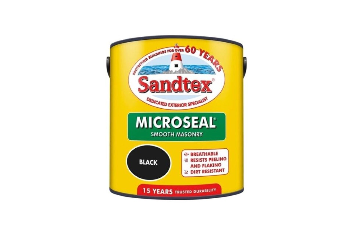 Sandtex Smooth Masonry 1L Black - Eakers DIY