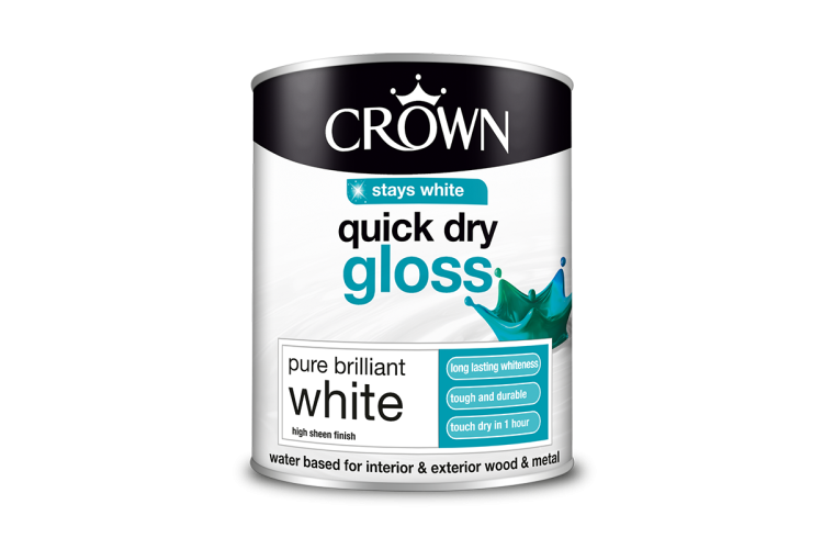 Crown Retail Quick Drying Gloss Pure Brilliant White 750ml