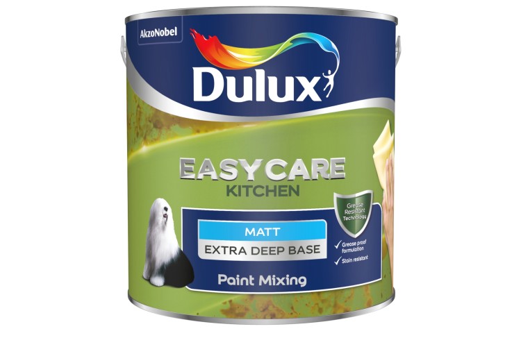 Dulux Colour Mix Easycare Kitchen Matt Extra Deep Base 2.5L - Eakers DIY