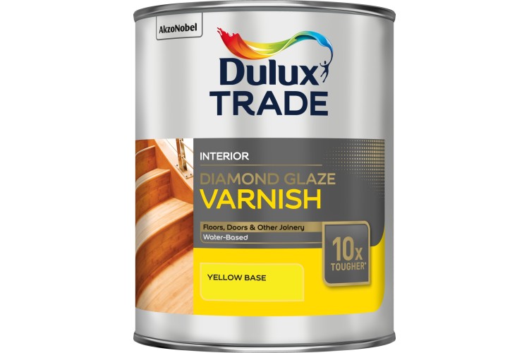 Dulux Trade Diamond Glaze Varnish Yellow Base 1L