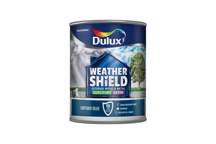 Dulux Weathershield Quick Drying Satin Oxford Blue 750ml