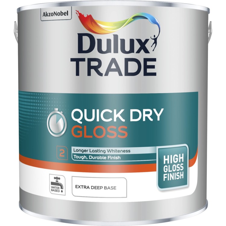 Dulux Trade Quick Dry Gloss Extra Deep Base 2.5L Eakers DIY